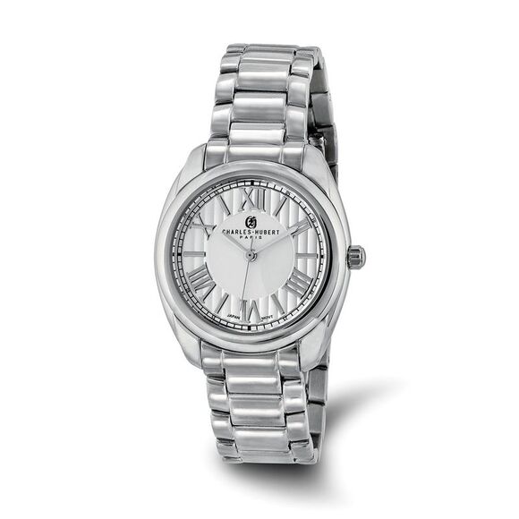 Charles Hubert Ladies Stainless Steel Off-White Dial Watch - Picture 1 of 2